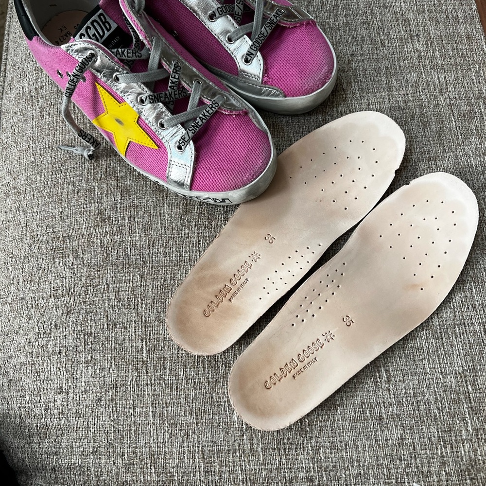 Golden Goose Kids/Adult Pink/Yellow Star Size 35 worn by myself (adult) only! - Picture 5 of 9